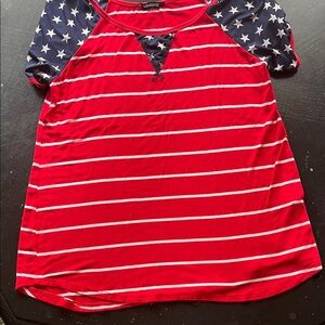 HEIMISH USA Red and Blue Star Short Sleeve Tee
